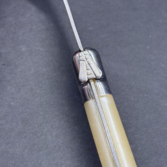Jean Dubost Laguiole Diox Bee Carving‎ Fork Straight Tines Faux Mother of Pearl - Picture 5 of 16